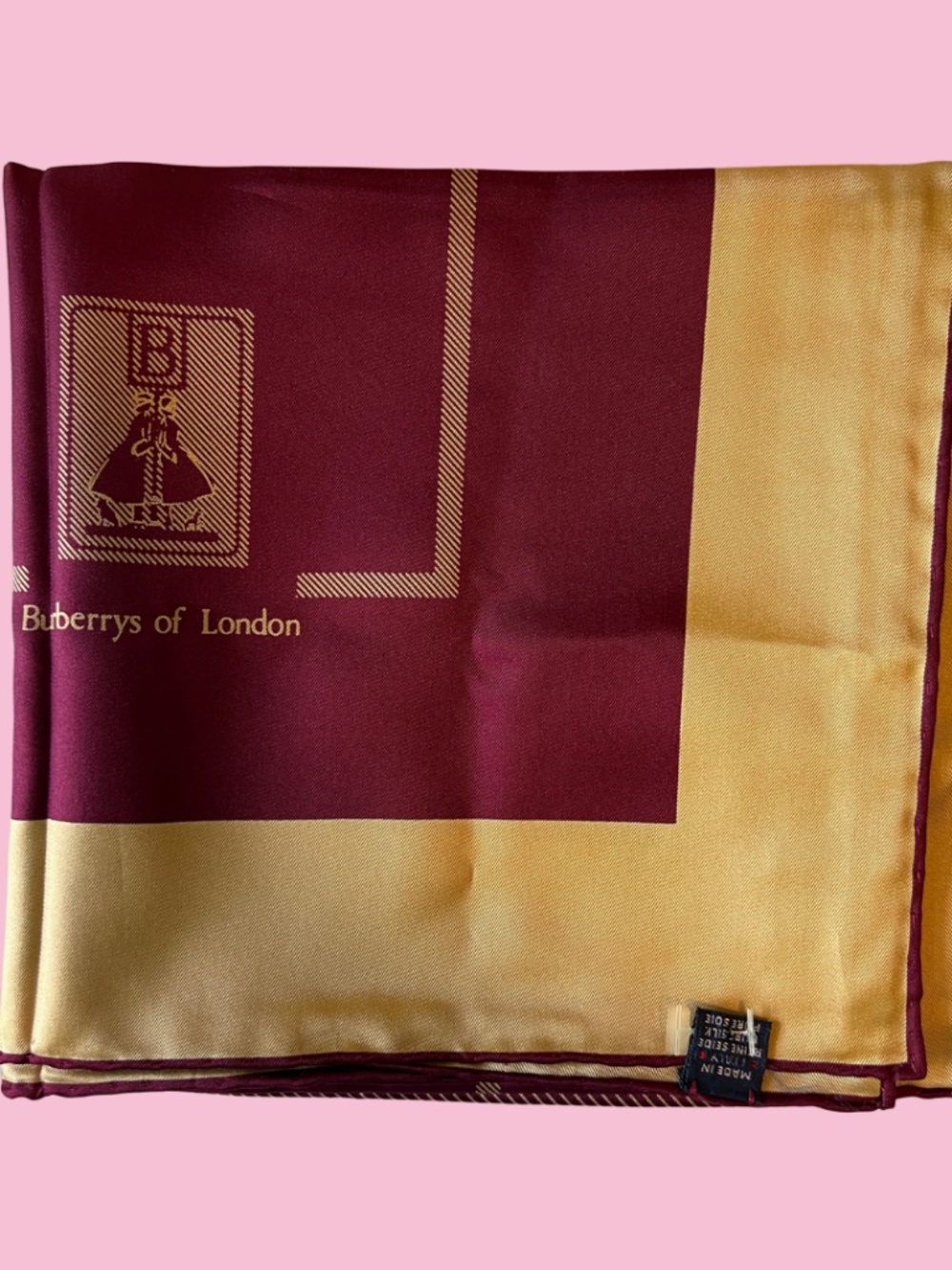 Authentic Vintage Burberry Silk Scarf